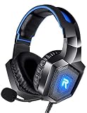 RUNMUS Stereo Gaming Headset for PS4, Xbox One, Nintendo Switch, PC, PS3, Mac, Laptop, Over Ear Headphones PS4 Headset Xbox One Headset with Surround Sound, LED Light & Noise Canceling Microphone