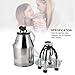 CO-Z 25L Portable Dairy Cow Milker Milking Machine Bucket Tank Barrel Stainless Steel
