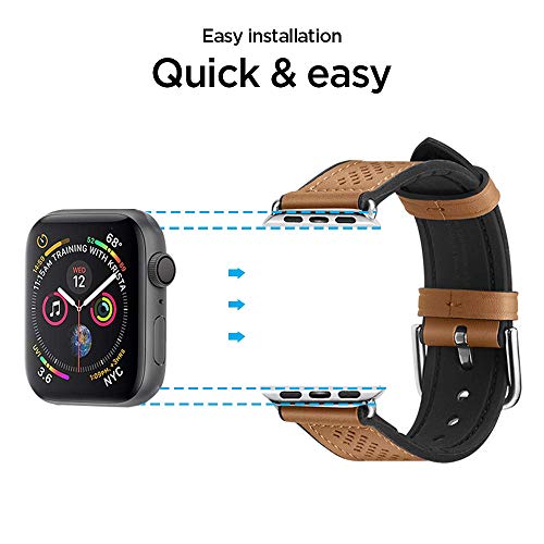 Spigen Retro Fit Compatible con Apple Watch Band para 44mm / 42mm Series 5/4/3/2/1 - Marrón - Imagen 3