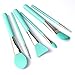 Face Mask Brush, ESARORA Silicone Cosmetic Brush Set of 6 Face Mask Brush set and Eye makeup Brushes (Green)