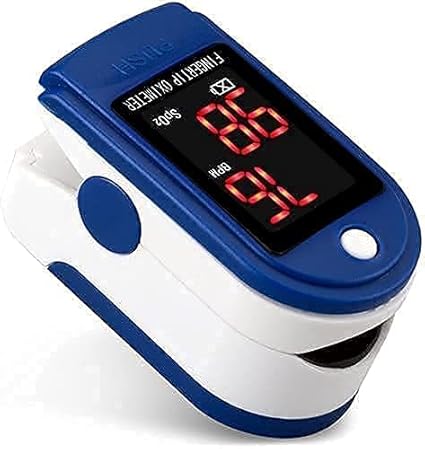 QONETIC Pulse Oximeter Fingertip, Blood Oxygen Saturation Monitor Fingertip, Blood Oxygen Meter Finger Oxymeter Finger with Pulse, O2 Monitor Finger for Oxygen (Blue1)