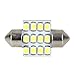 Partsam DE3175 31mm Festoon LED Light Bulbs DE3021 3175 Interior Map Dome Door Courtesy Light Bulbs -6Pcs White