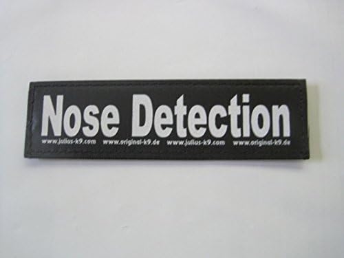 NOSE DETECTION (Large) Package of 2 Julius-K9 Velcro Labels for K-9 Harnesses