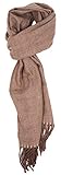 Love Lakeside-Men's Cashmere Feel Winter Plaid Scarf (One, Brown Herringbone)