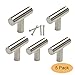Gobrico (5 Pack) Kitchen Cabinet Drawer Handles and Pulls T Bar, Brushed Nickel Bathroom Drawer Dresser Handle, Stainless Steel T-bar Knobs Overall Length 50mm/2 Inch
