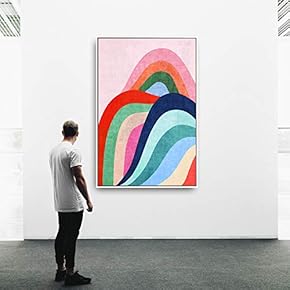 Framed Color Block Home Artwork for Living Room Bedroom