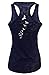 Tough Cookie's Women's Back Print Birds Burnout Tank Top (Large - LF, Navy)