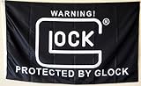 2But Black Glock Flag Banner Firearms Warning Protected 3x5 Feet