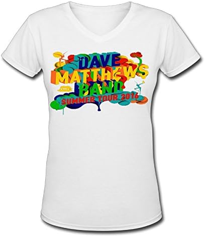 Tour 2016 Dave Matthews Band.png V Neck T Shirt For Women White