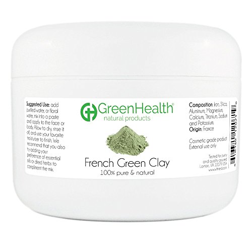 French Green Clay Powder, 6 oz - 100% Pure & Natural by GreenHealth