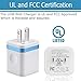 Phone Charger 10ft with Plug (4-in-1), FIMARR Dual USB Wall Charger Adapter Block with 2-Pack Charging Cable 10-Feet Compatible with Phone XS/Max/XR/X 8/7/6 Plus SE/5S/5C (UL Certified)