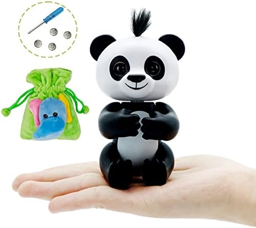 Freefa Finger Puppets Finger Panda Interactive Baby Toy for Children,Better Quality,Electronic Pet Toy for Kids Baby Best Gift (Black) (Not Fingerling)