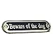 Beware Of The Dog Brass Door Sign. Traditional Style Home Décor Wall Plaque Handmade By The Metal Foundry UK.