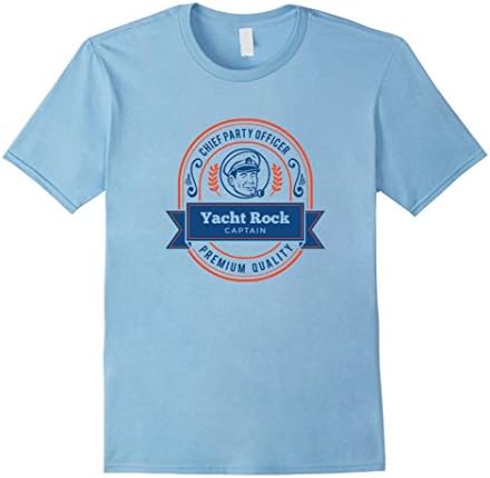 Mens Yacht Rock Captain - Party Boat Drinking T-Shirt Large Baby Blue