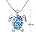 Vanessa Australian Fire Opal Sea Turtle Rings Pendant Necklace 18