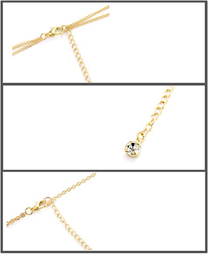 Tornito 4Pcs Bra Chain Sexy Belly Waist Chain Pendent Necklace Summer Beach Bikini Body Chain Jewelry for Women Gold Tone