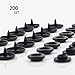 Hapy Shop 200 Set Round Plastic Resin Snaps Black Button Sewing Fastener for Baby Cloth Bib Diapers Size 20 (1/2