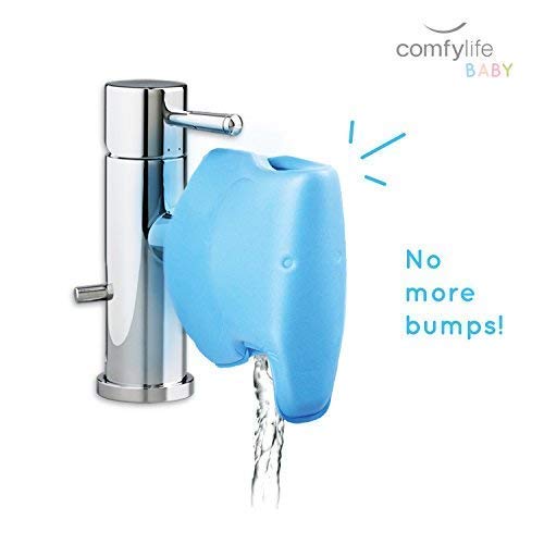 Cute Elephant Tub Spout Cover + Free Kids Toothbrush Holder â€“ Safe Bath Spout Cover for Kids â€“ Bath Tub Faucet Cover for Babies and Young Kids with Bonus Baby Toothbrush Holder