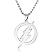 iDMSON Stainless Steel Superhero Flash Necklace - Lightning Round Pendant Necklace Bead Chain