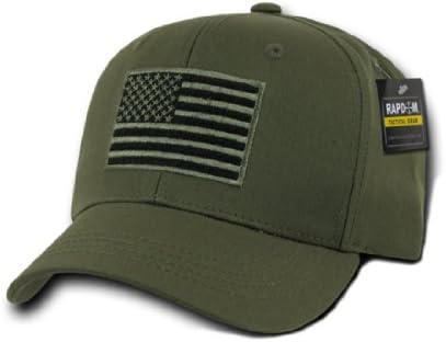Rapid Dom USA Flag Embroidered Operators Baseball Caps T76 Olive