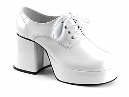 Kostüm Plateau-Schuhe - weiß Retro 70er Jahre Disco Plateauschuhe - Größen 5 - 11 UK - 6