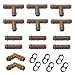 Habitech Irrigation Fittings Kit for 1/2" Tubing 20 Piece Set - 6 Tees, 6 Couplings, 2 Elbows, 6 End Cap Plugs - Barbed Connectors for Rain Bird and Compatible Drip or Sprinkler Systems
