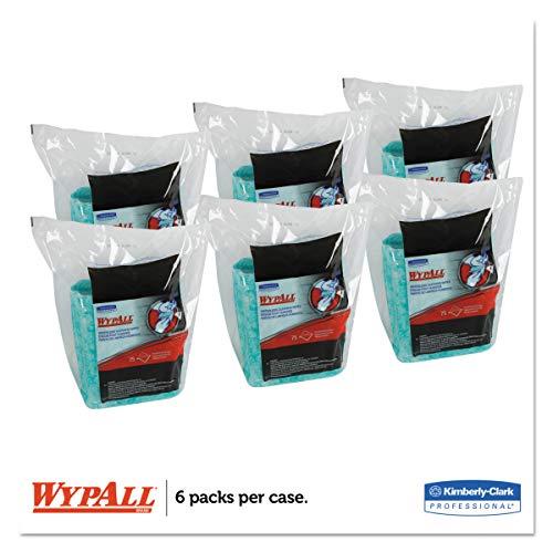 WypAll 91367CT Waterless Cleaning Wipes Refill Bags, 12 x 9, 75 per Pack (Case of 6)