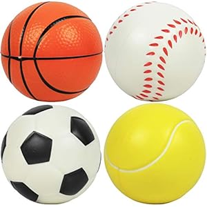 Kiddie Play Set of 4 Balls for Toddlers 1-3 Years 4″ Soft Soccer Ball for Kids