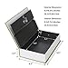 Jssmst Diversion Book Safe with Key Lock, Secret Hidden Book with Safe Inside, Metal Lock Box Fake Book Money Safe High Capacity, 9.5 x 6.2 x 2.2 inches, SM-BS019PN