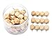 HIYUMY Wood Push Pins, Decorative Wooden Thumb Tacks for Home Office Cork Bullet in Boards Map Craft Projects Picture Calendar Photos (50 Pieces)