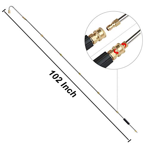 AgiiMan Gutter Cleaning Tool Pressure Washer Extension Wands, Roof