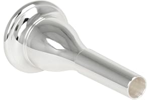 DECHOUS Silver Brass Tuba Mouthpiece with 13.3mm Bore Cnc Electroplated Finish for Strong Sound Penetration