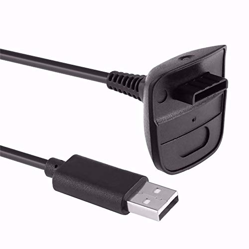 DSstyles USB Charging Cable for Xbox 360 Wireless Game Controller Charger Cable Cord Black