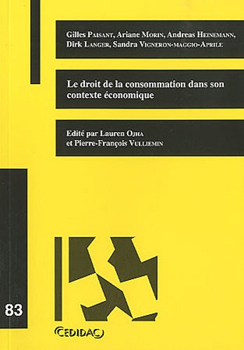 Le  droit de la consommation dans son contexte économique