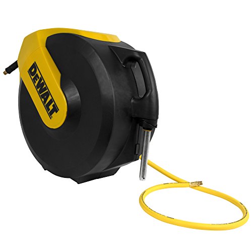 DEWALT DXCM0240345 Hose Reel Automatic Retraction Enclosed Air Hose Reel , Yellow Pricepulse