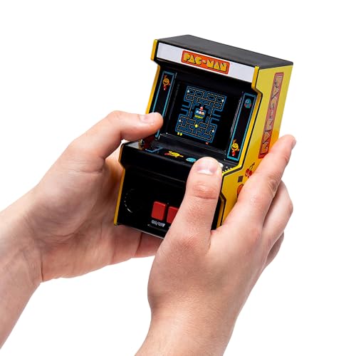 Máquina de Arcade Mini Pac-Man™ de Basic Fun, Juguete Electrónico Retro Clásico con Nueva Pantalla TFT a Color, Réplica en Miniatura Auténtica, Todas Las Edades