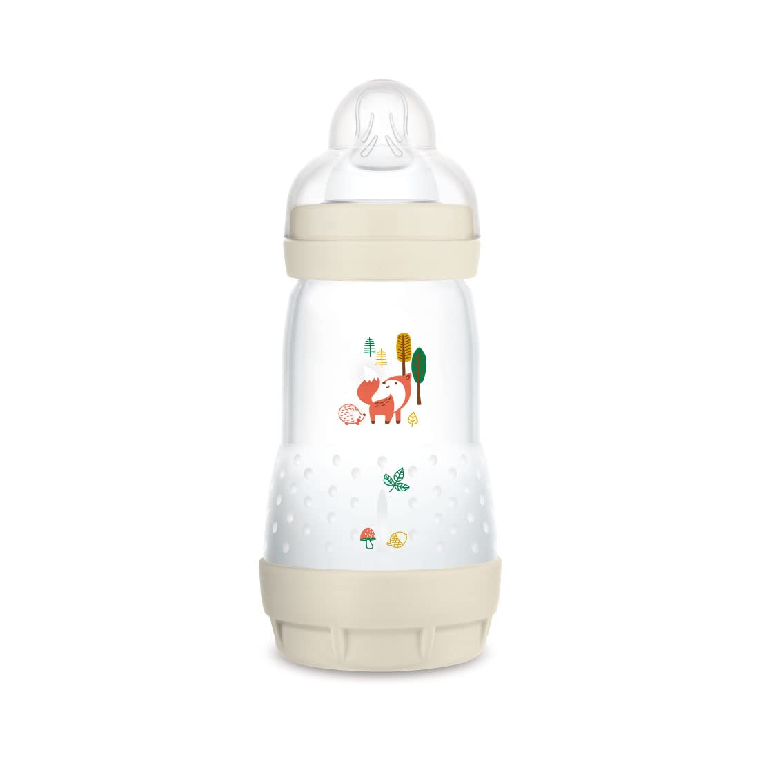 Mam Easy Start Self-Sterilising Anti-Colic Baby Bottle with Size 2 Teat, 260 ml, Beige