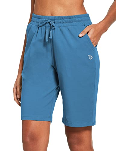 BALEAF Women's Shorts 10" Bermuda Long Running