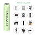 uxcell 4 Pcs 1.2V 500mAh AAA Ni-MH Battery Rechargeable Batteries Button Top for LED Torch Flashlight Headlamp