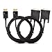 Cable Matters 2-Pack DisplayPort to DVI Cable (DP to DVI Cable) 6 Feet primary