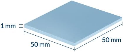 ARCTIC Thermal Pad 50 x 50 x 1.0 mm (Pack of 1) - Thermal Compound for All Coolers, Efficient Thermal Conductivity, Gap Filler, Non-stick, Safe Handling, Easy to Apply - Blue - Image 4