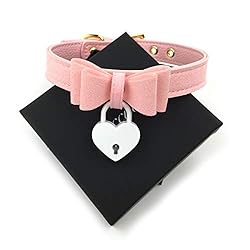 White Padlock Choker Collar Necklace Lolita Bow