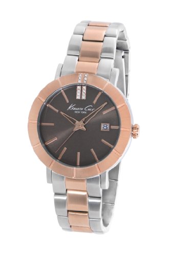 Kenneth Cole New York Women's KC4866 Classic Rose Gold Bezel Brown Dial Bracelet Watch