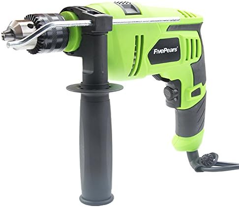 FivePears 220V Hammer Drill 7.0 Amp 1/2-Inch 2300rpm Reversible with Variable Speed,Locking Speed Button,360-Degree Adjustable Side Assist Handle