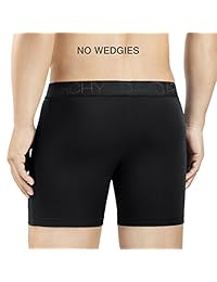 David Archy bóxers transpirables de bambú con bragueta para hombre, paquete de 4.