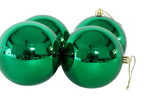 Toyland 10 Extra Grote 100mm Kleur Kerstballen - Kerstboom Decoraties (Groen) - Afbeelding 3