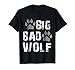 Big Bad Wolf Paw Print Halloween Costume T-Shirt