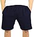 Mato & Hash Mens 100% Drawstring Cotton Gym Shorts With Pockets