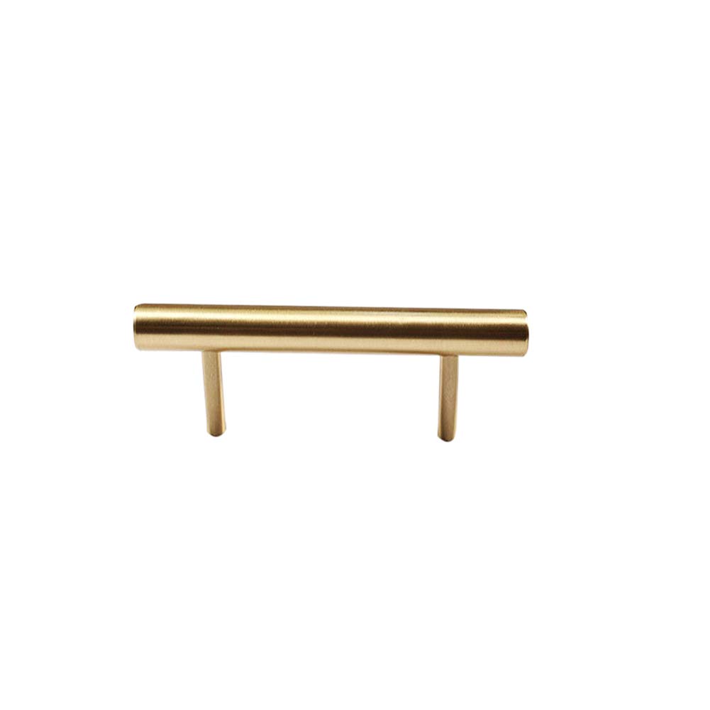 Dreneco 6 Pack Cabinet Knobs and Pulls Cupboards Drawers Bedroom Door Handles 100mm Overall Length Brushed Stainless Steel Golden