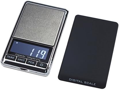 Lovinglove Digital Hardcover Pocket Balance High Precision LCD Display Jewelers Scale (Black 500x0.1g)